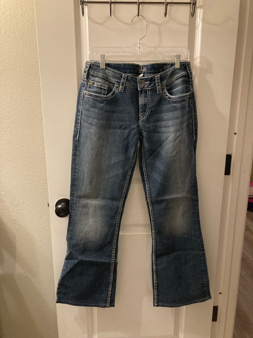 Silver Jeans Women's Mid Blue Flare Denim Jeans